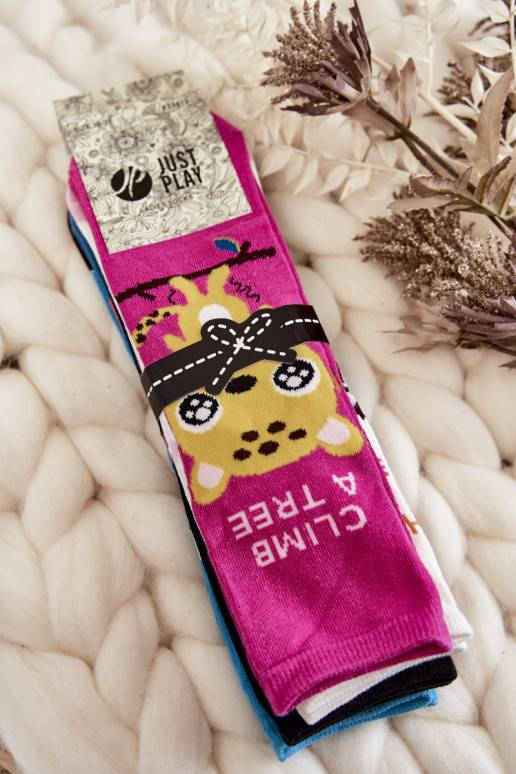 Women's Funny 5-Pack Animal Socks Multicolor