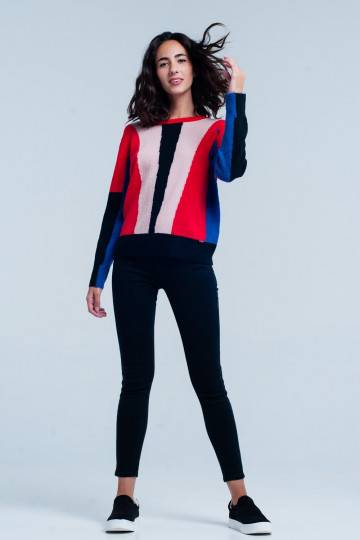 Red and Black Color Block
