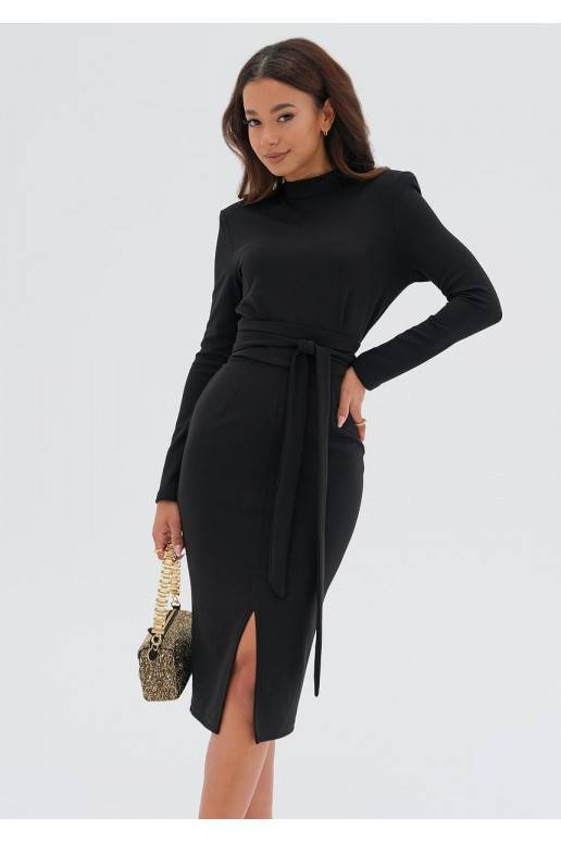 Lucia - Black midi dress