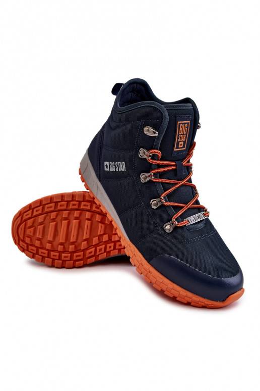 Men's Trekking Shoes Memory Foam Big Star KK174110 Navy blue