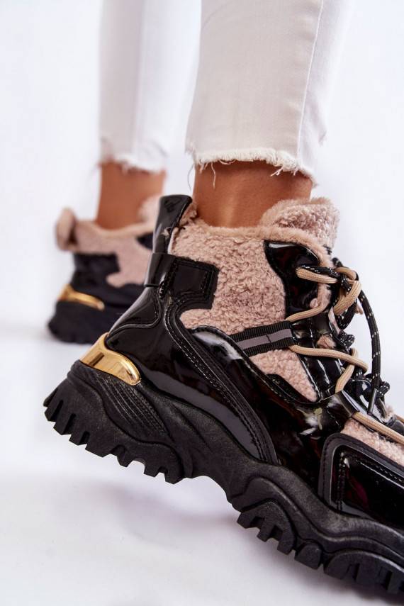 Women's Insulated Sports Boots Black and Beige Edora