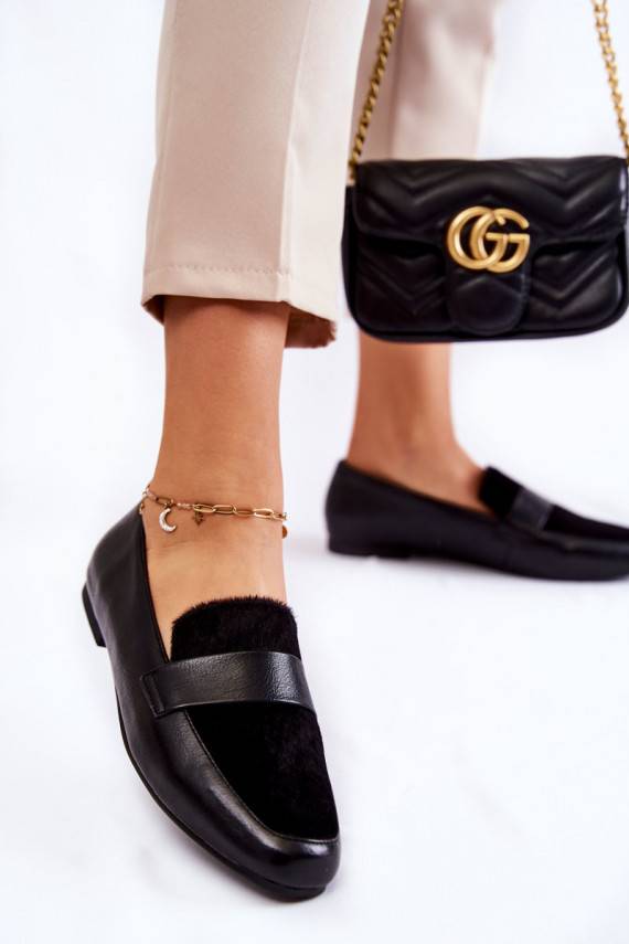 Women's Leather Loafers La.Fi 210018B-PUF Black