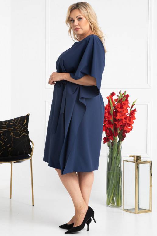 Mėlyna  Plus size suknelė modelis Karko