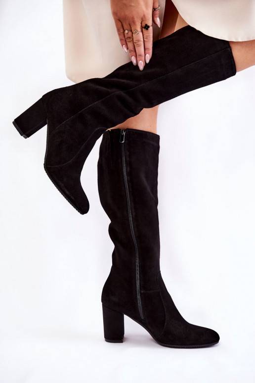 Women's Flat Boots Laura Messi Leather Black 1415 Women's Flat Boots Laura Messi Leather Black 1415