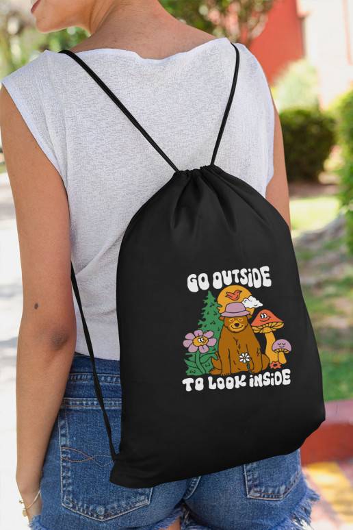 Backpack - a bag Go outside to look inside