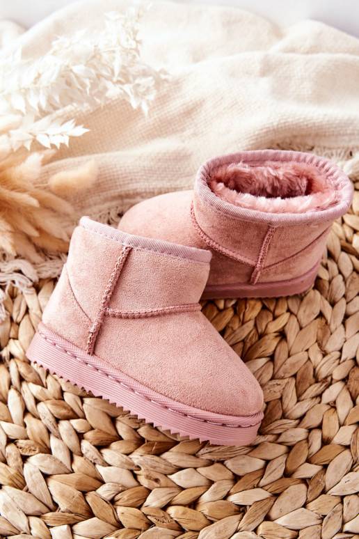 Children's Insulated Snow Boots Pink Gooby