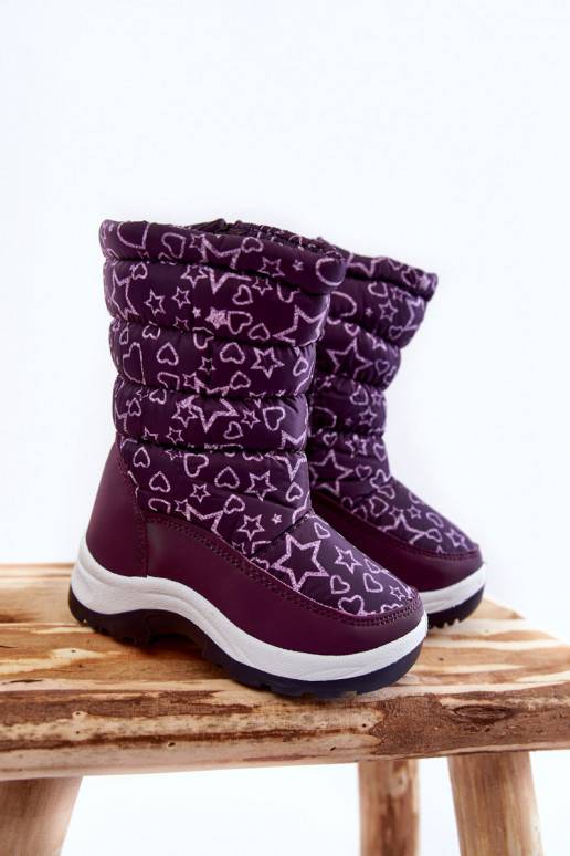 Children's Snow Boots Warmed Violet Terra