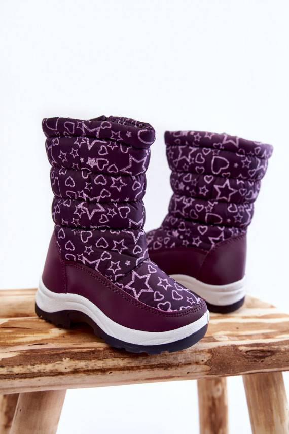 Children's Snow Boots Warmed Violet Terra