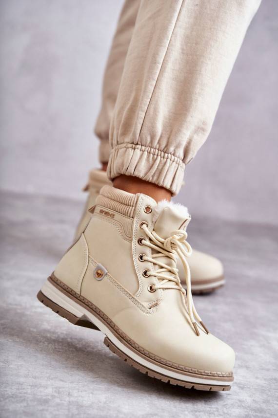 Women's Warm Boots Trappers Beige Liv