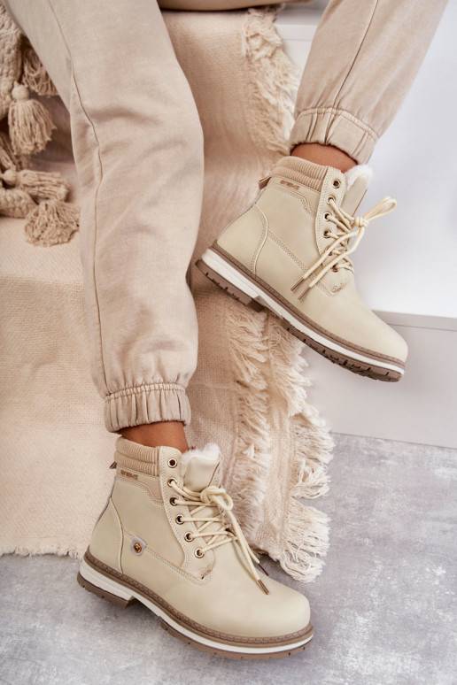 Women's Warm Boots Trappers Beige Liv Women's Warm Boots Trappers Beige Liv