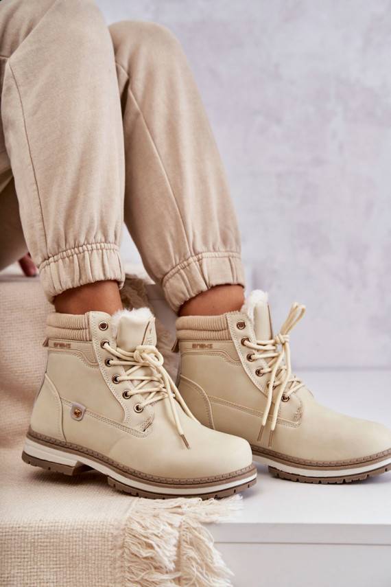 Women's Warm Boots Trappers Beige Liv