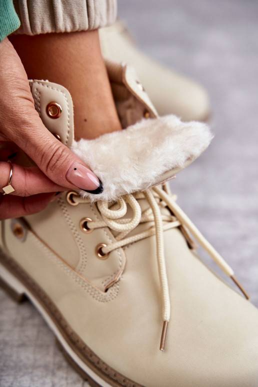 Women's Warm Boots Trappers Beige Liv Women's Warm Boots Trappers Beige Liv