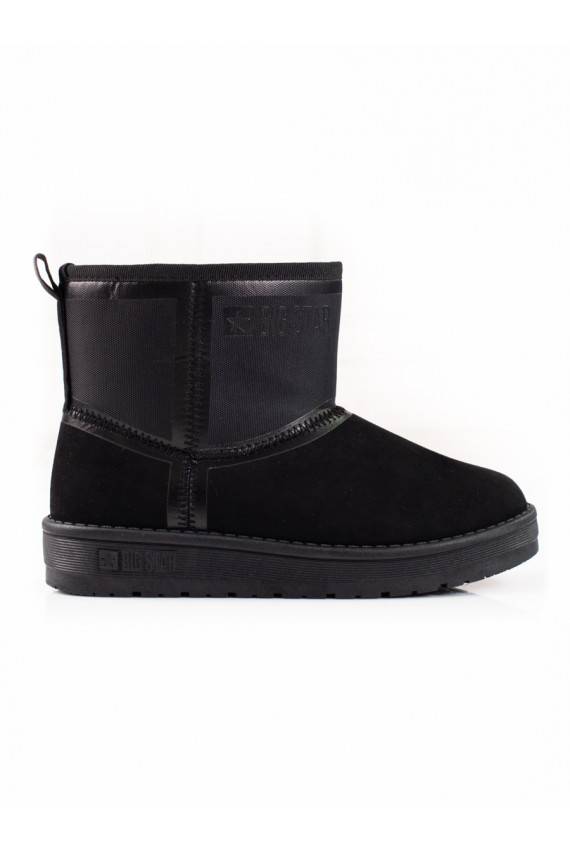 black of suede Women's snow boots krótkie BIG STAR KK274614