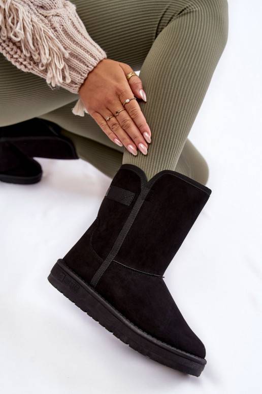 Women's High Snow Boots Big Star KK274618 Black Women's High Snow Boots Big Star KK274618 Black