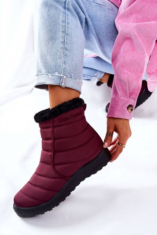 Women's Warm-up Snowboots Burgundy Mezyss Women's Warm-up Snowboots Burgundy Mezyss