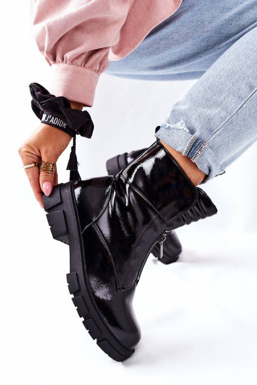 Women's Flat Boots Black Nobleford