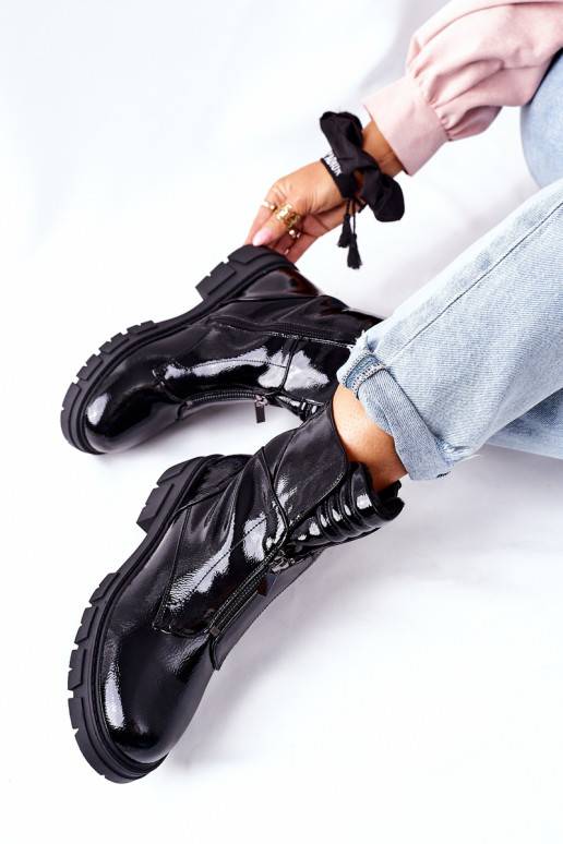 Women's Flat Boots Black Nobleford