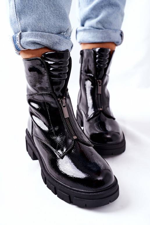 Women's Flat Boots Black Nobleford