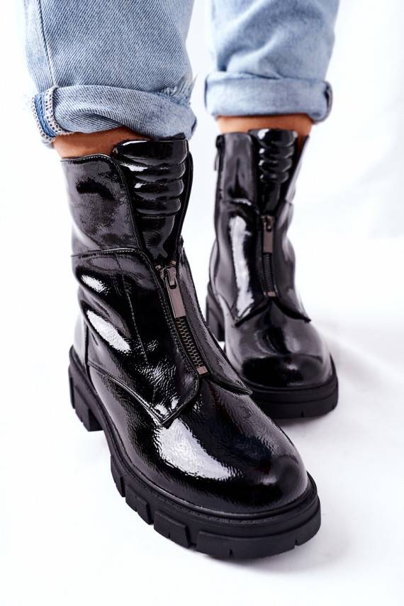 Women's Flat Boots Black Nobleford