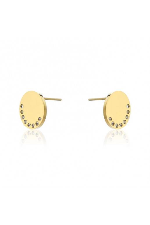 gold color-plated stainless steel earrings KST2162