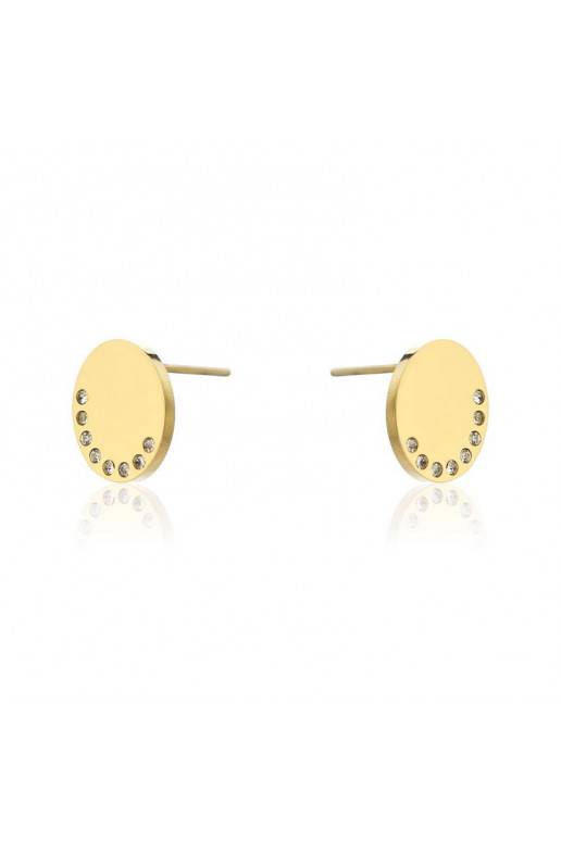 gold color-plated stainless steel earrings KST2162