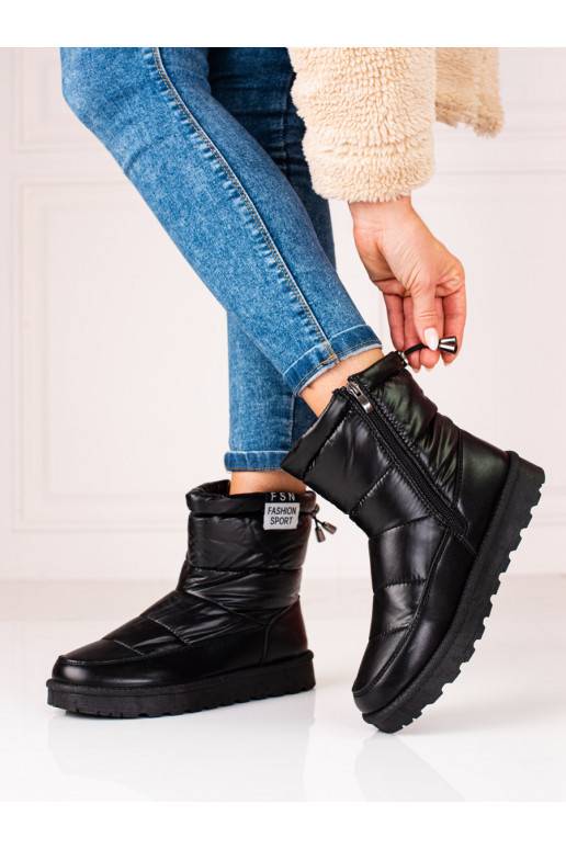 Women's snow boots Potocki z niską cholewką black