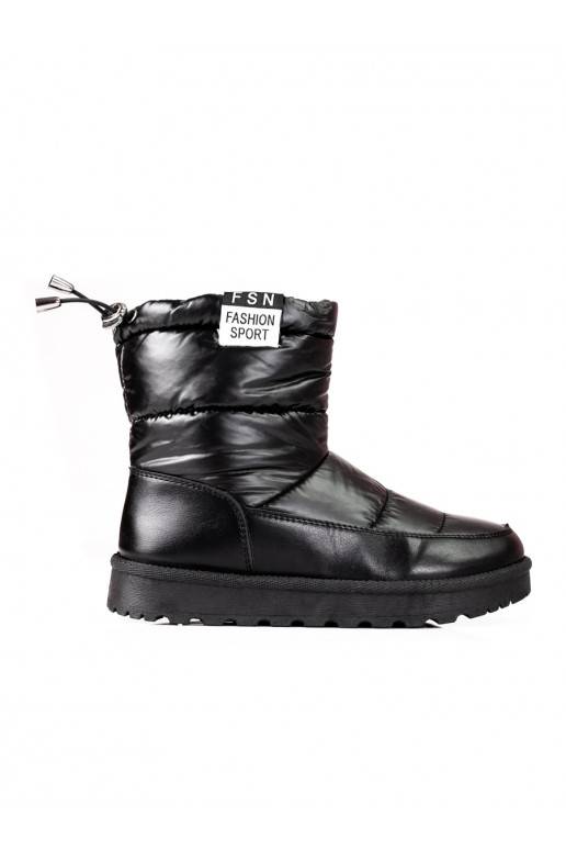 Women's snow boots Potocki z niską cholewką black