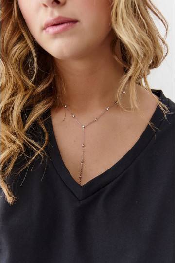 Stainless steel necklace silver color BZI073