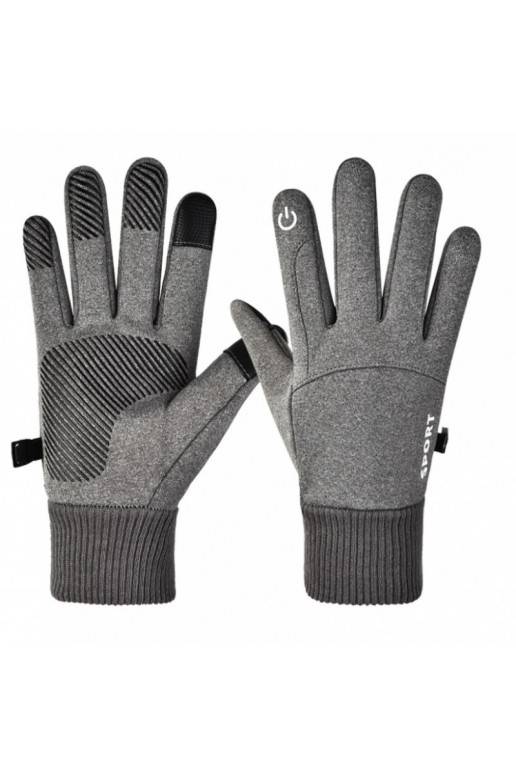 Męskie zimowe rękawiczki do smartfona REK136WZ2L rozmiar L
