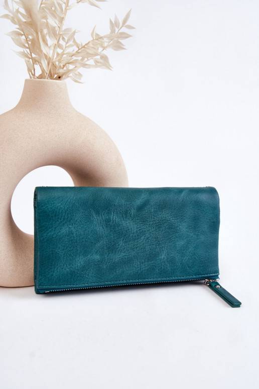 Women's Large Magnet Wallet Green Connes