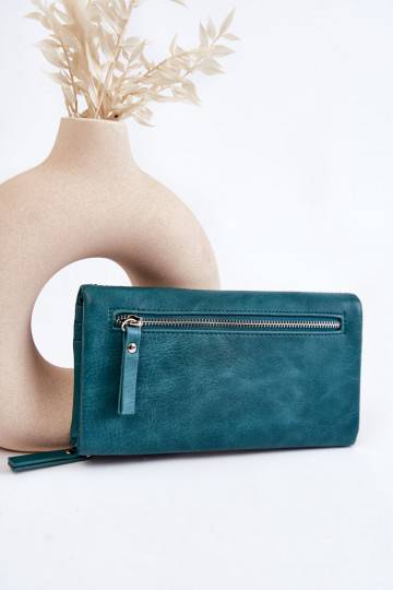 Women's Large Magnet Wallet Green Connes 2