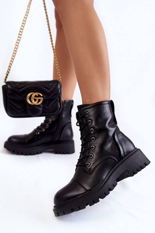 Leather Warm Boots La.Fi 250044B-PU Black Leather Warm Boots La.Fi 250044B-PU Black