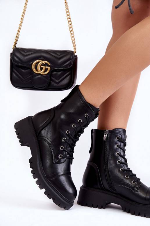 Leather Warm Boots La.Fi 250044B-PU Black Leather Warm Boots La.Fi 250044B-PU Black