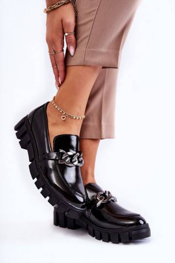 Lacquered Loafers On The Platform Black Inger 2