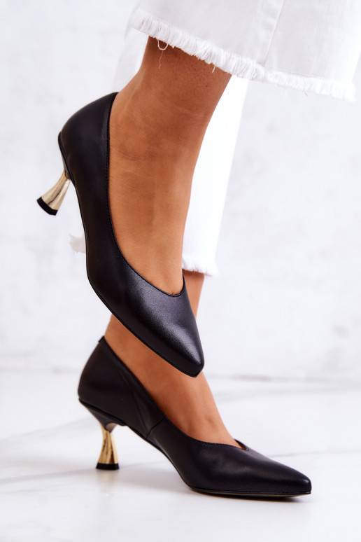 Leather Classic Pumps Black Courteney Leather Classic Pumps Black Courteney