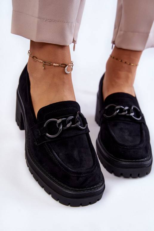 Women's Suede High Heels Black Sanya