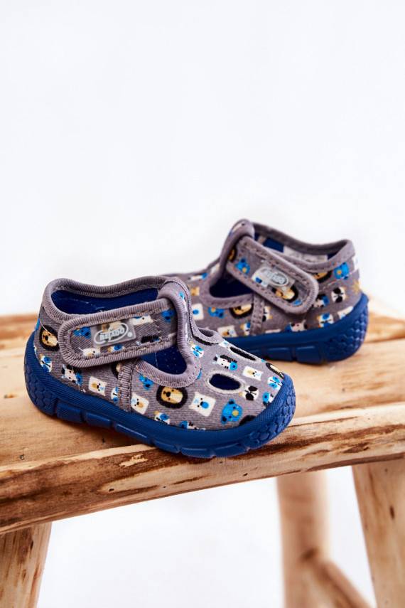 Shoes Slippers Befado Animals 533P020 Grey