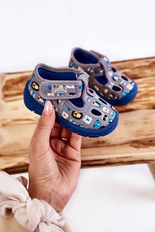 Shoes Slippers Befado Animals 533P020 Grey