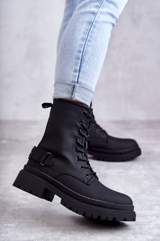 Women's Warm Boots With Zipper Black Fabiola