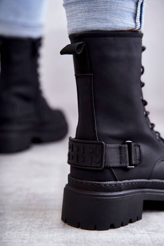 Women's Warm Boots With Zipper Black Fabiola