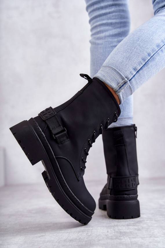 Women's Warm Boots With Zipper Black Fabiola