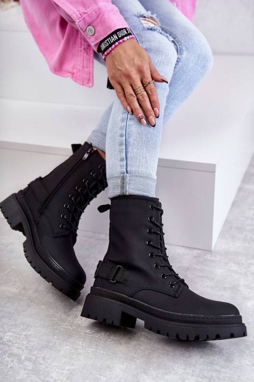 Women's Warm Boots With Zipper Black Fabiola Women's Warm Boots With Zipper Black Fabiola