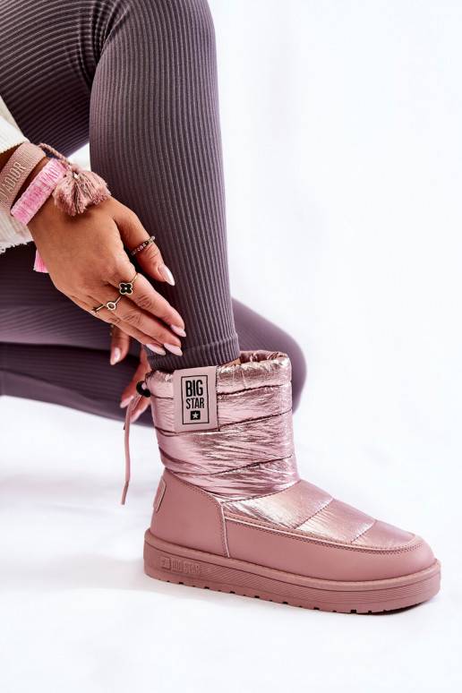 Women's Snow Boots Big Star II274119 Pink Women's Snow Boots Big Star II274119 Pink