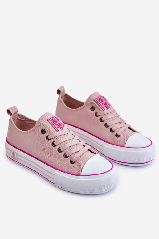 Women's Fabric Sneakers On The Big Star Platform LL274181 Pink