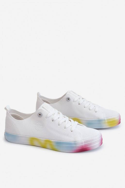 Women's Sneakers With A Colorful Platform Big Star LL274237 White