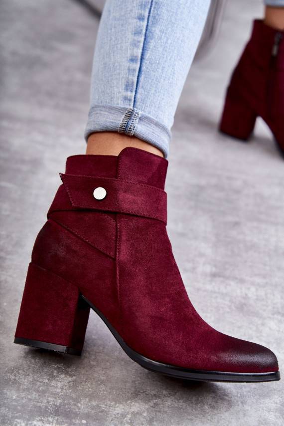 Women's Suede Booties La.Fi 260041WI-SU Red