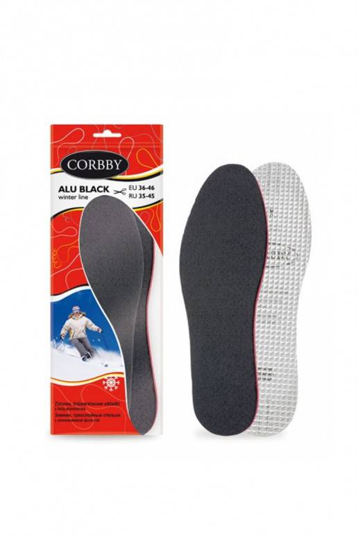 Corbby ALU BLACK triple-layer insoles with aluminum foil