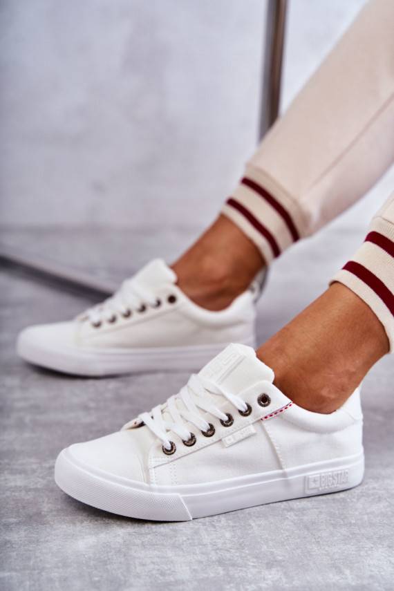 Women's Low Material Sneakers Big Star KK274003 White