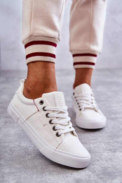 Women's Low Material Sneakers Big Star KK274003 White Women's Low Material Sneakers Big Star KK274003 White