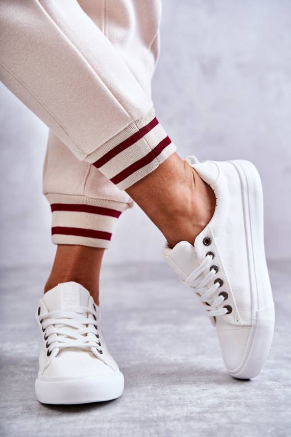 Women's Low Material Sneakers Big Star KK274003 White